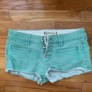 Bullhead black teal shorts